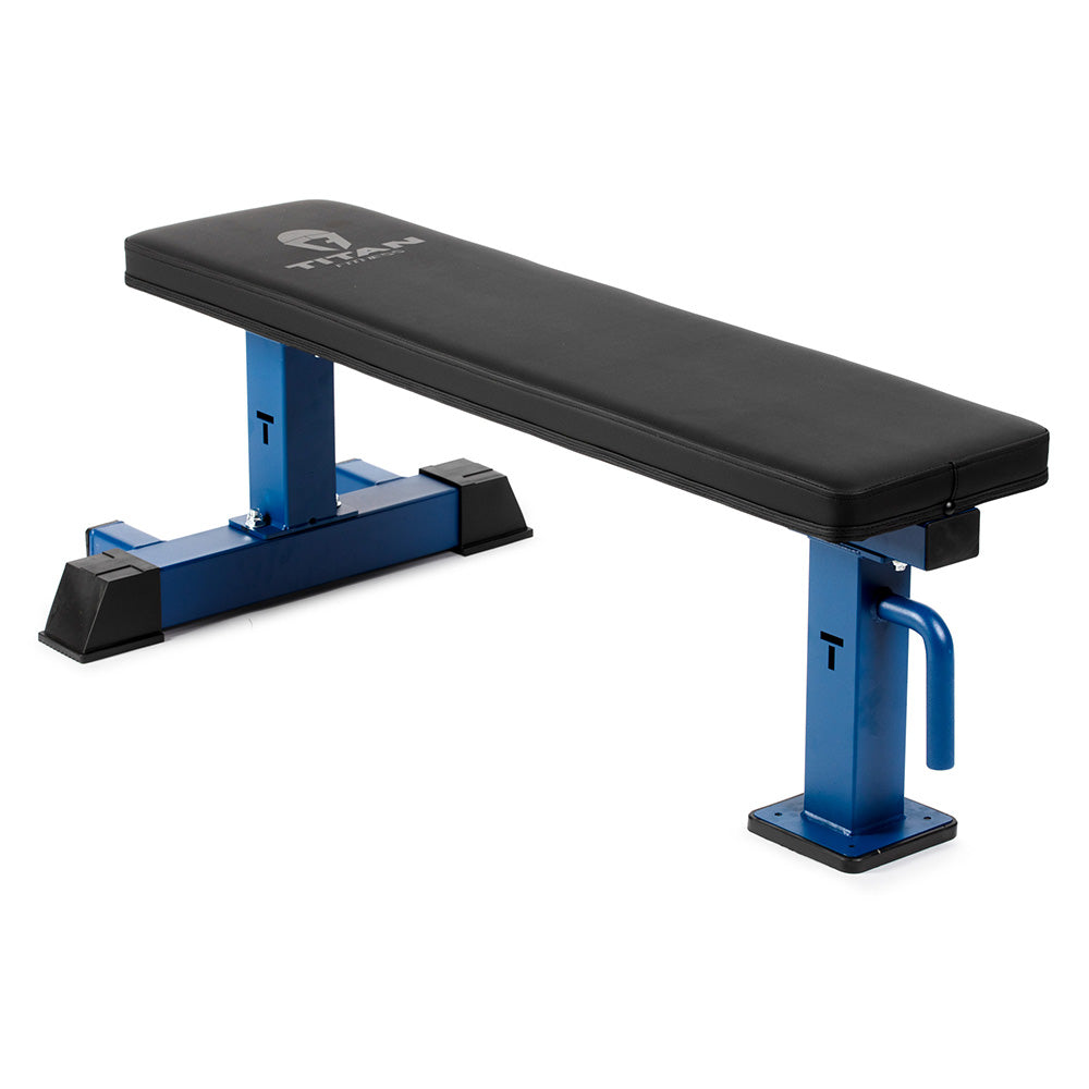 Scratch and Dent, Elite Series Single Post Flat Bench | Navy