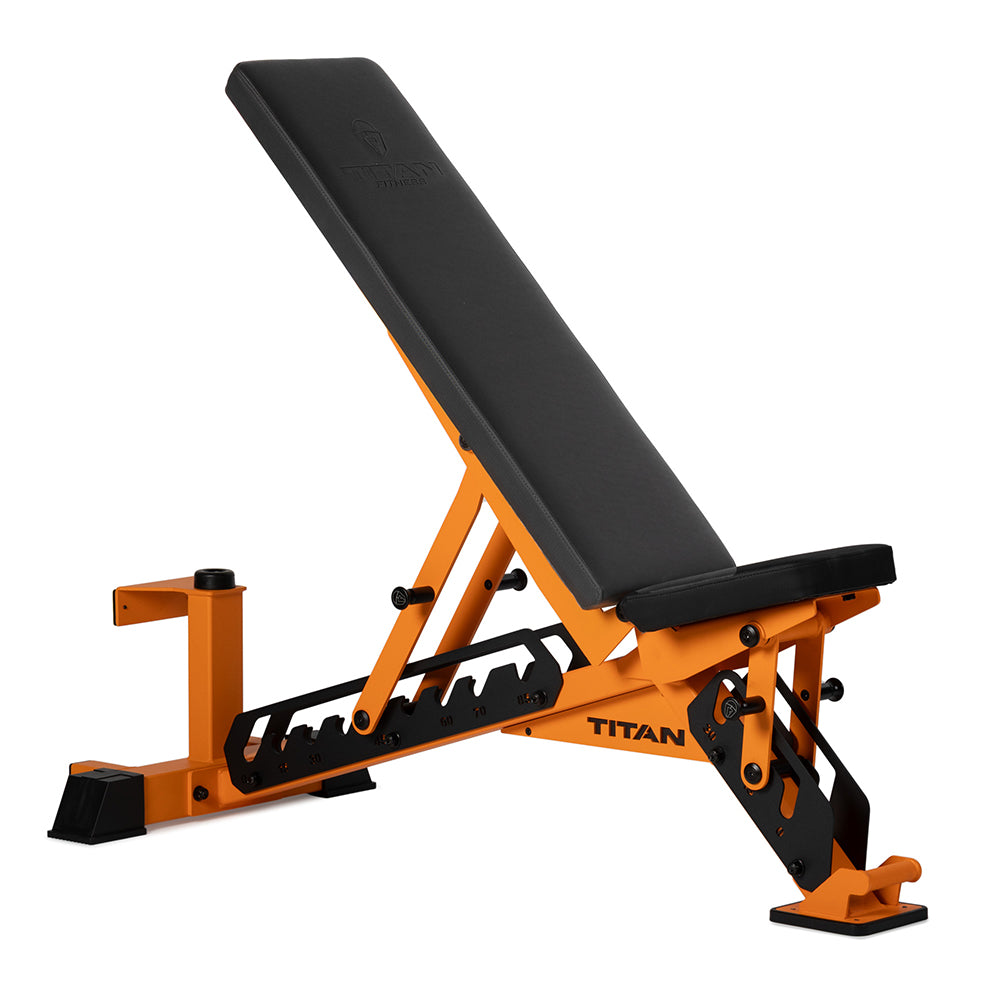 Scratch and Dent, TITAN Series Adjustable Bench | Orange