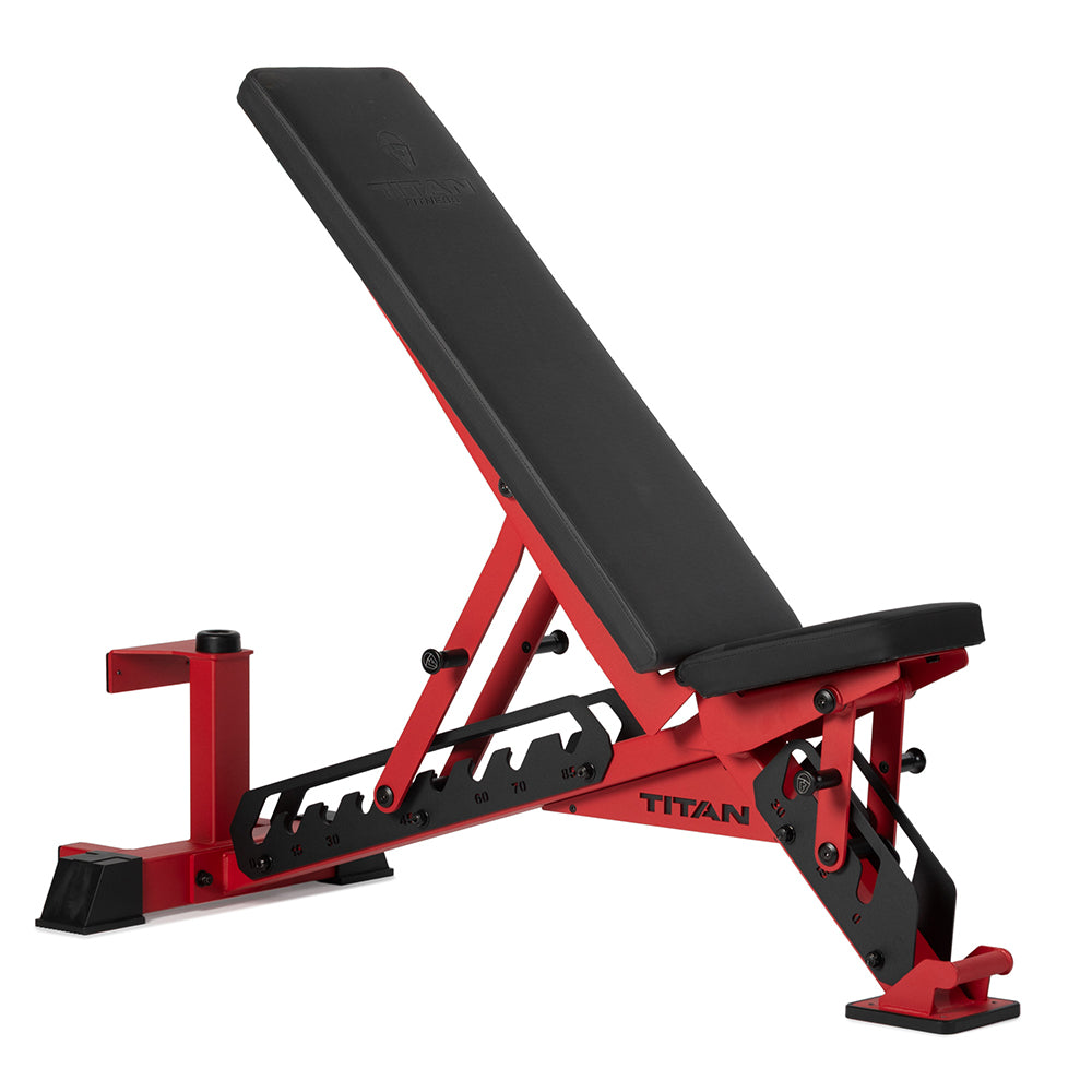 Scratch and Dent, TITAN Series Adjustable Bench | Red